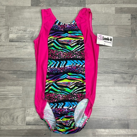 Look-It Activewear Girls Jungle Fever Leotard M - Picture 1 of 6